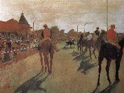 Edgar Degas a group of Racehorse Spain oil painting artist